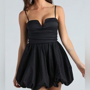 Windsor ivanka Taffeta rhinestone bubble hem dress size XL